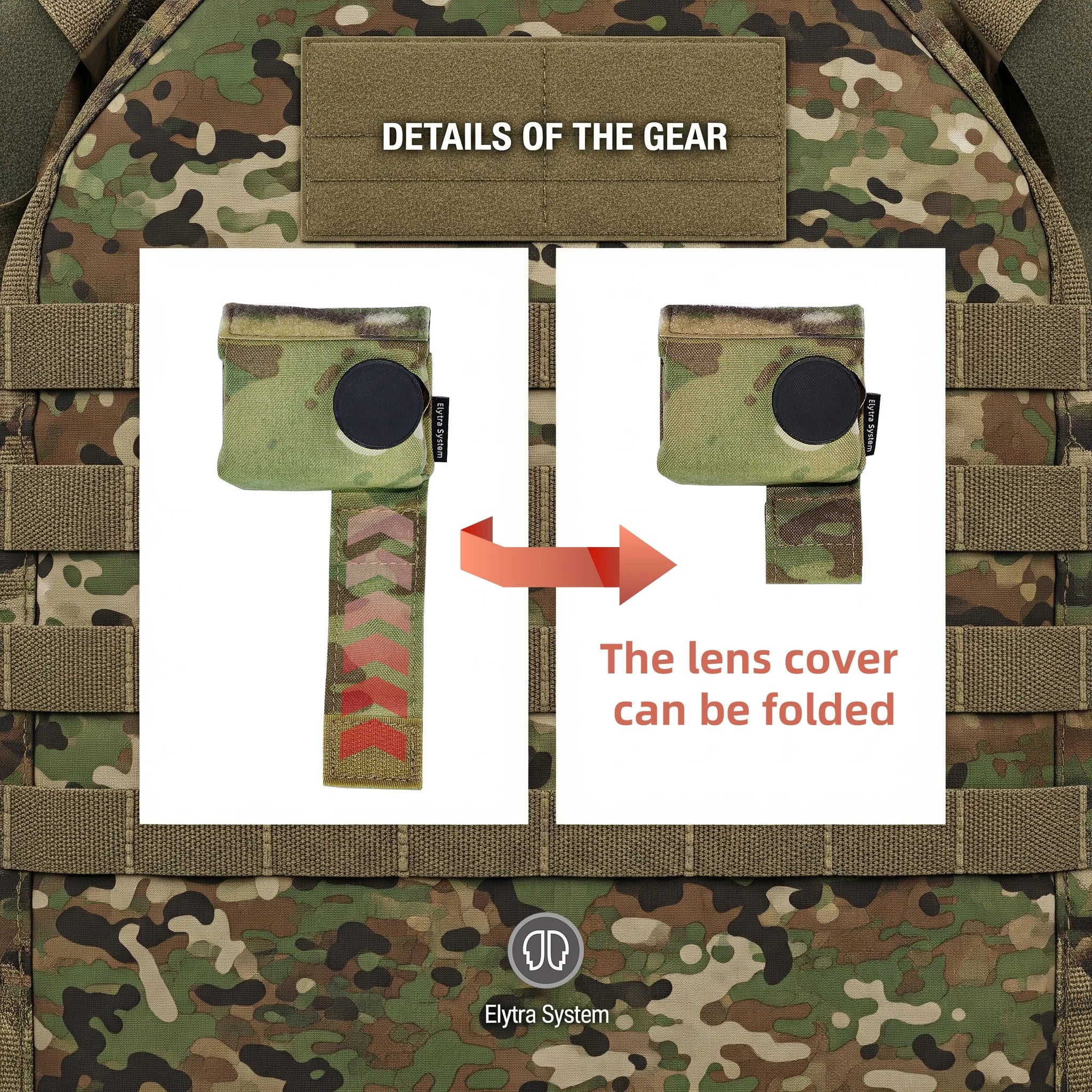 Tactical Style Chest Molle Mounted Action Camera Bag Specifically Designed For Molle Vest Backpack