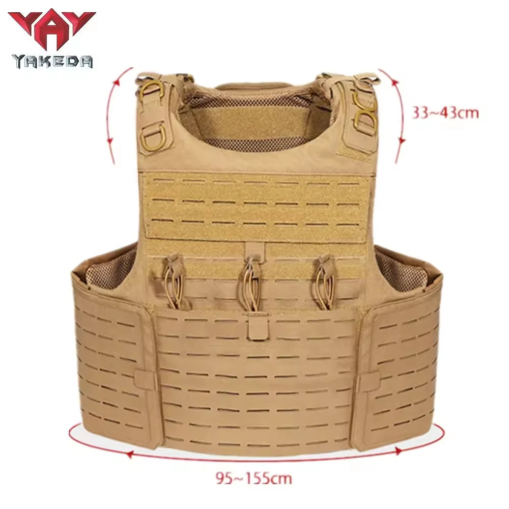 YAKEDA full protective plate carrier breathable wear vest training CS vest outdoor camping equipment molle Hunting vest