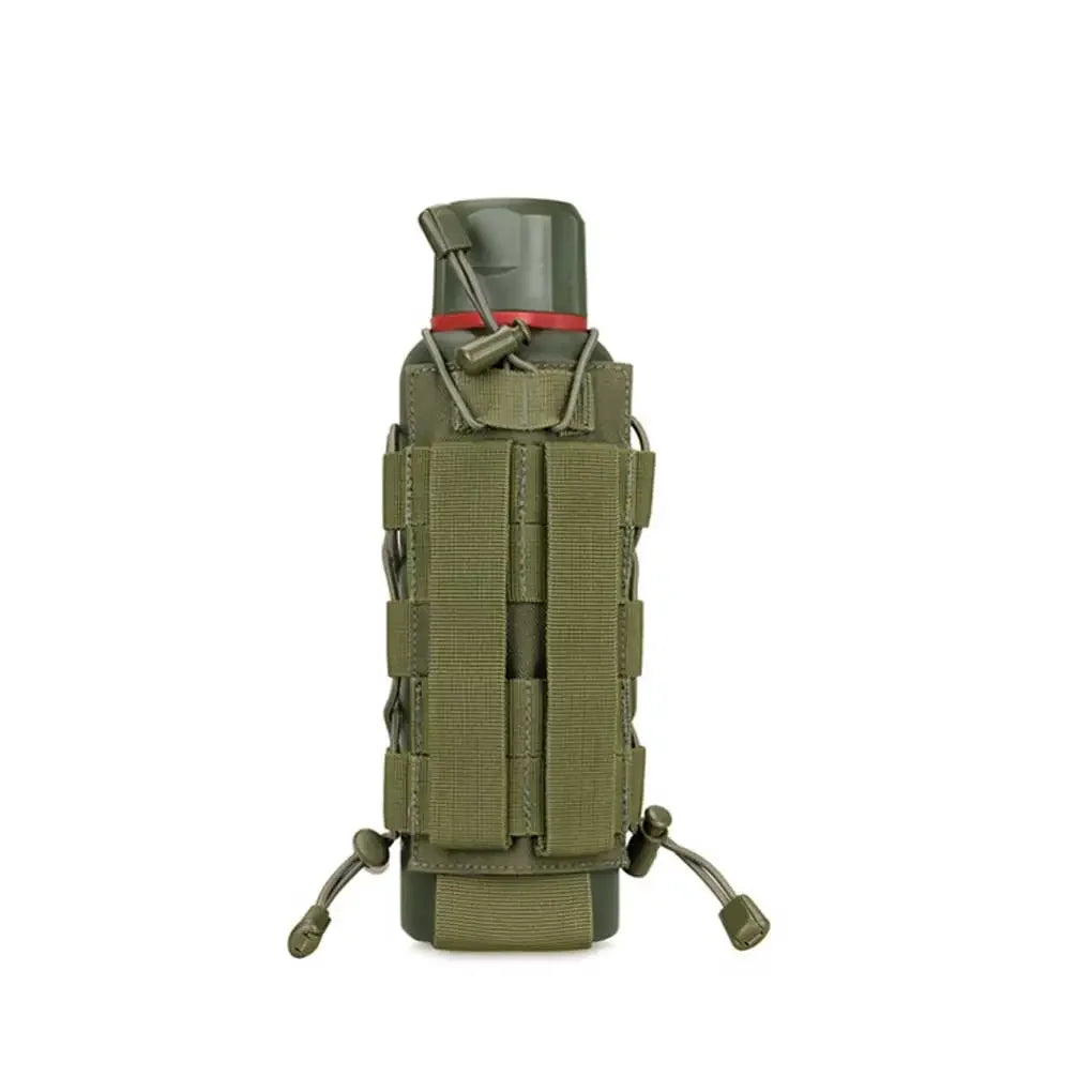 Laser Cut Design Molle Radio Pouch Holder & Molle Adjustable Water Bottle Holder 40 oz Bottle Pouch for Backpack Rope Contractio