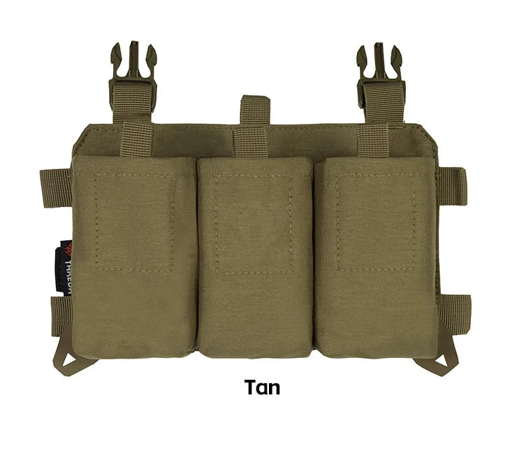 YAKEDA 500D Nylon N66 MOLLE Tactical Holster Triple Magazine Pouch  with Quick Release Mag Pouch Insert