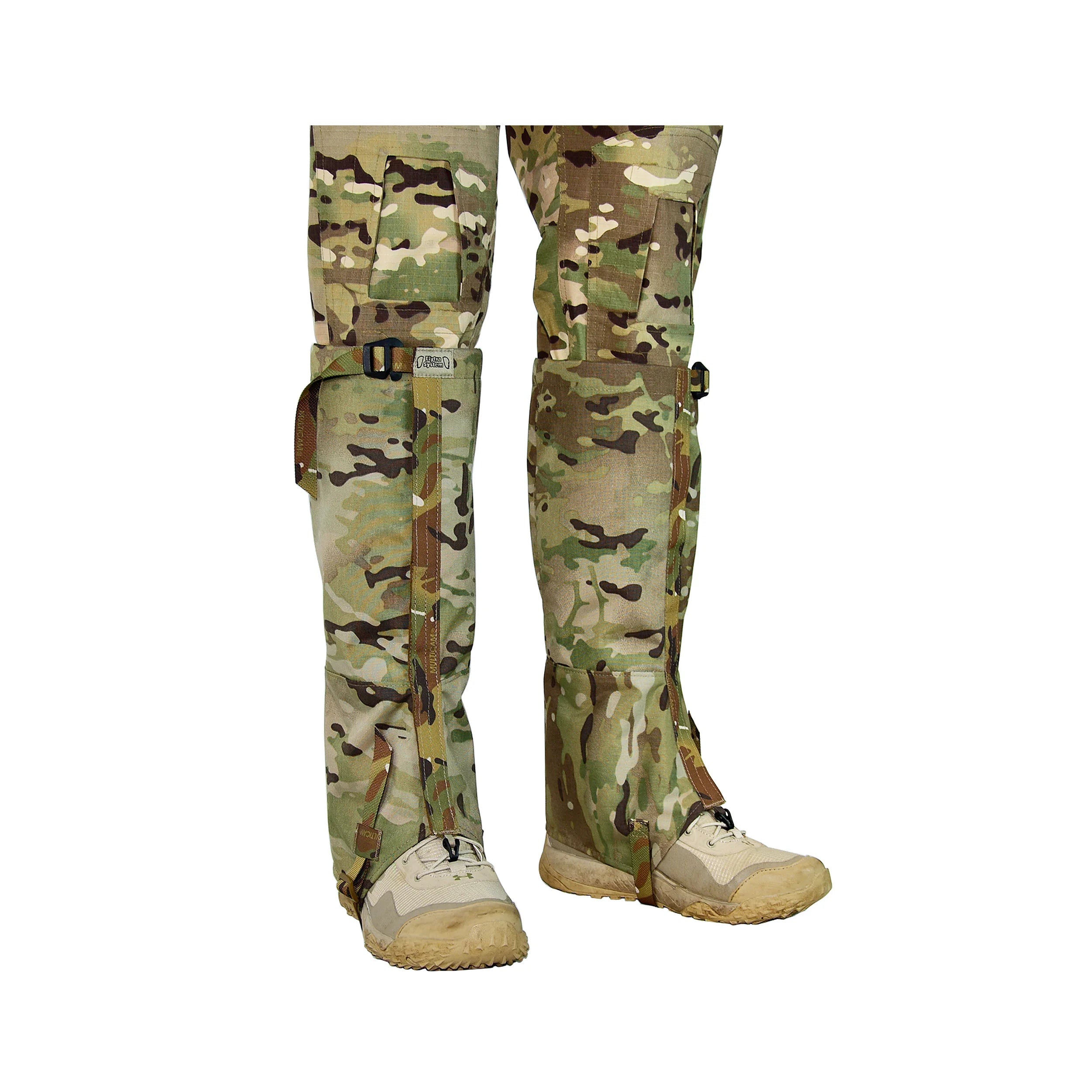 Tactical Leg Gaiters High Gaiters Gaiters Knee Protection Anti-Tear Nylon Fabric Full Length Zip Breathable Camping Hiking