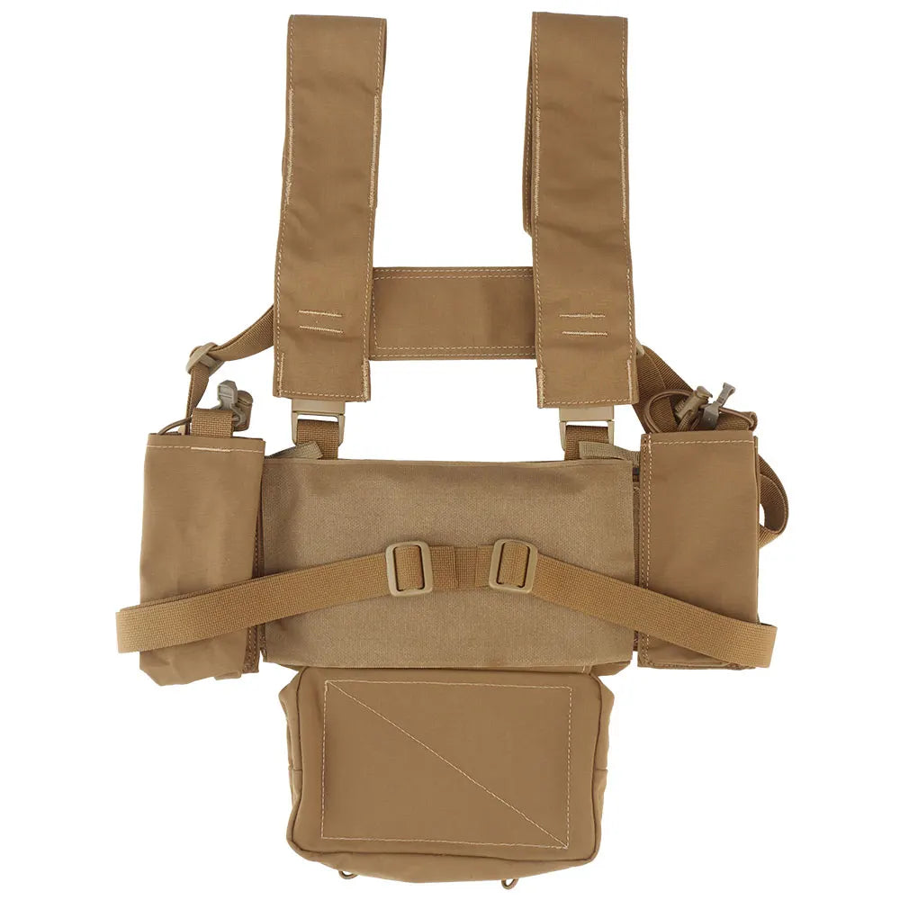 Tactical Chest Rig with 5.56/7.62 Magazine Pouch Holder, Pistol/Wing Pouch, Molle Dangler Pouch