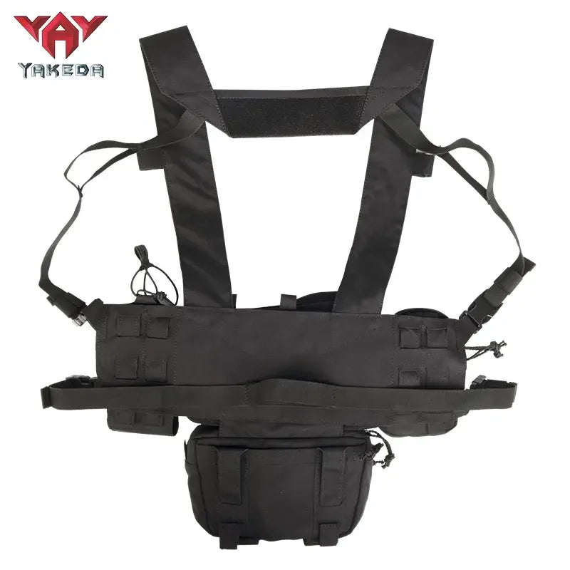 YAKEDA Chest Rig Modular Load Bearing Patrol Belt With Harness and Pouch Ranger Green Tactico Gear Hunting Chest